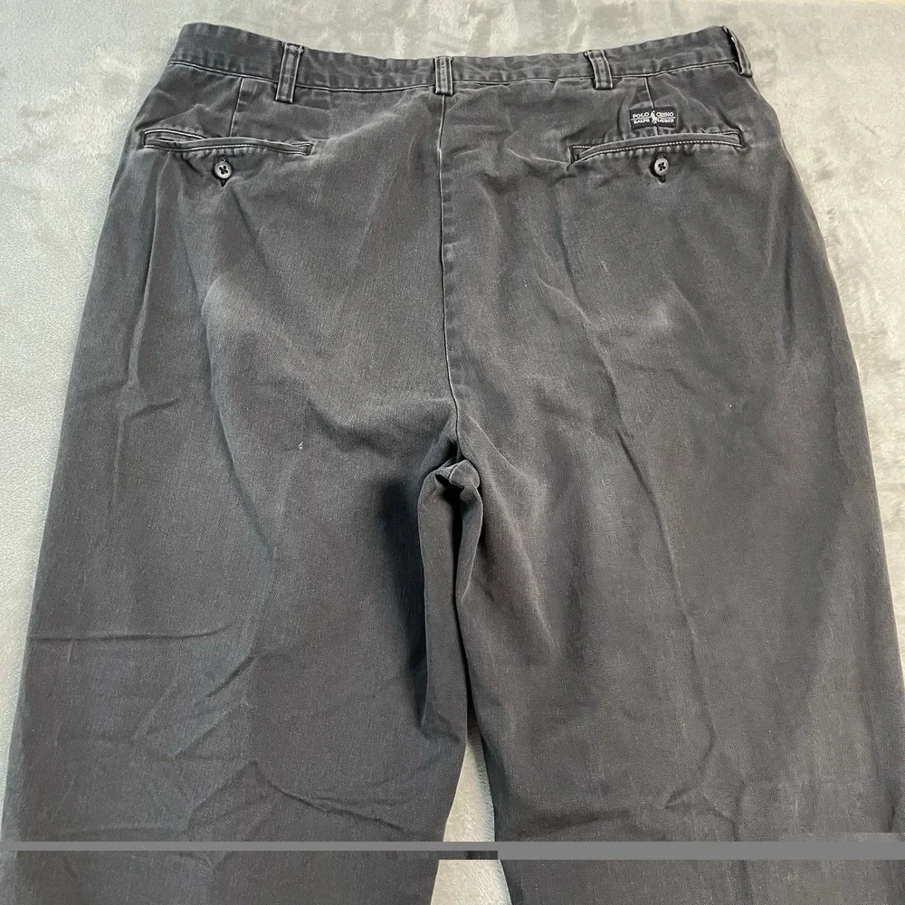 Polo Ralph Lauren Andrew Pant Chino Pants Mens 35x30 Gray Pleated Relaxed Cotton